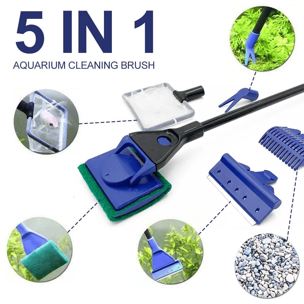 Aquarium Plant Gravel - 5in1 أداة تنظيف حوض السمك مصنع