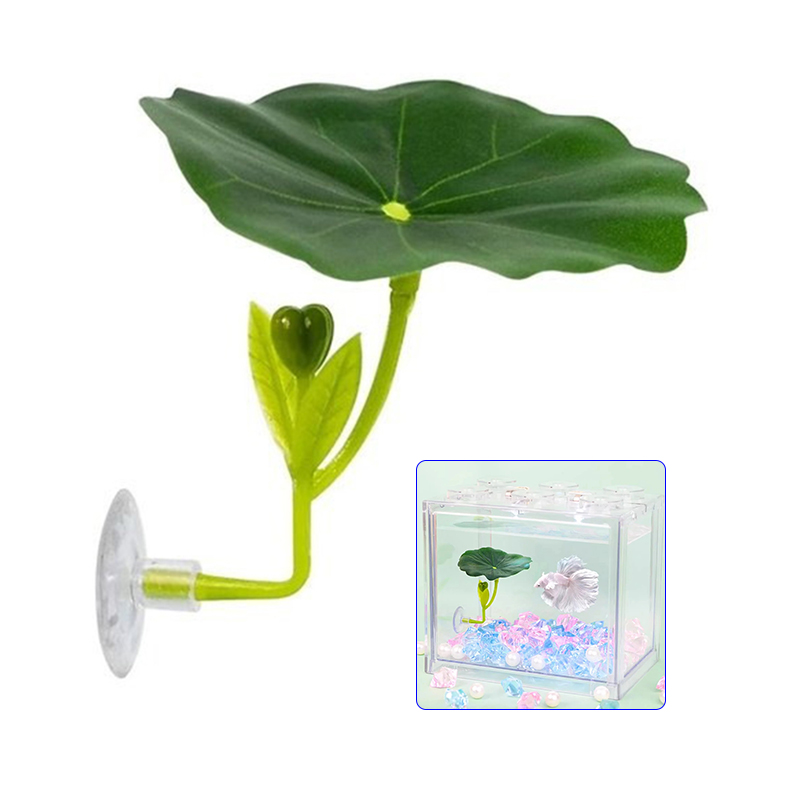 Planted Aquarium For Betta - 1 قطعة أرجوحة أوراق خضراء لسمك