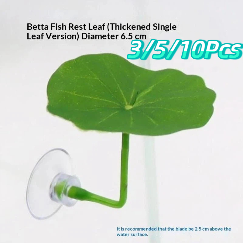 Planted Aquarium For Betta - 3/5/10 قطع من أوراق اللوتس البلاستيكية