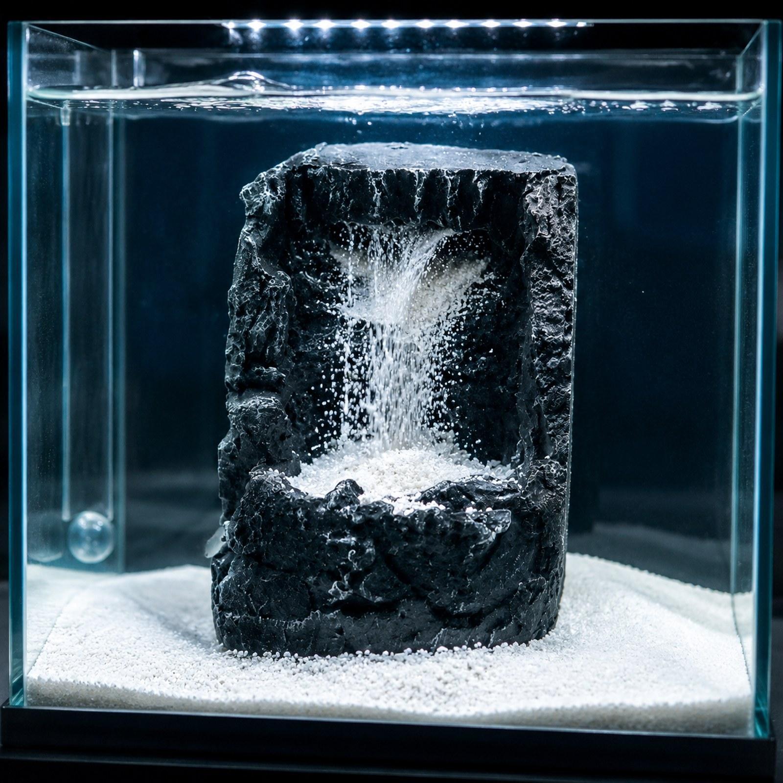 حجر منظر جبلي لحوض السمك ورمل  - مراجعة Aquarium Sand White وسعره