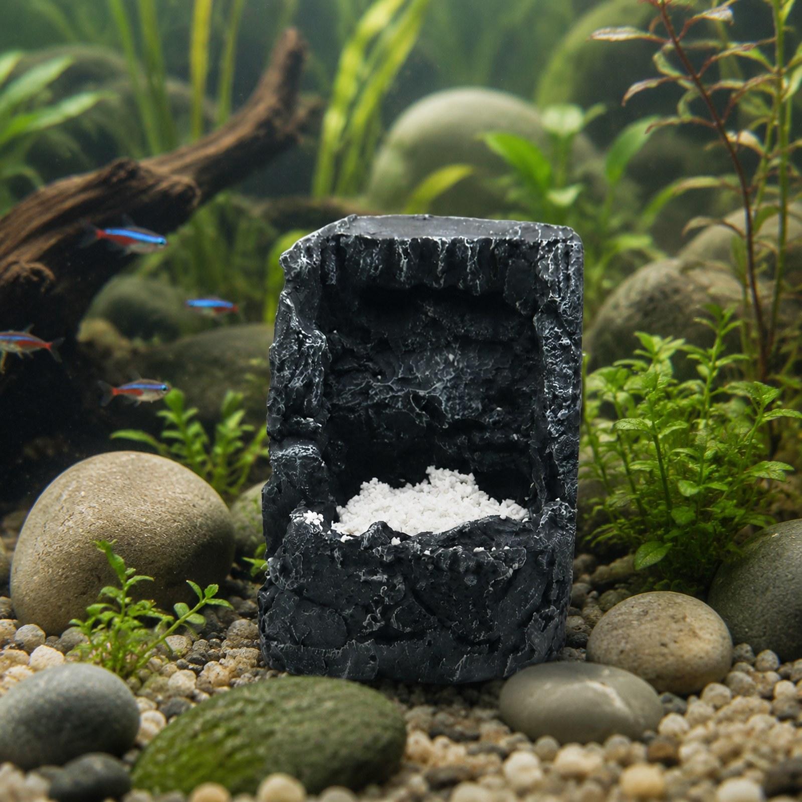 حجر منظر جبلي لحوض السمك ورمل  - مراجعة Aquarium Sand White وسعره