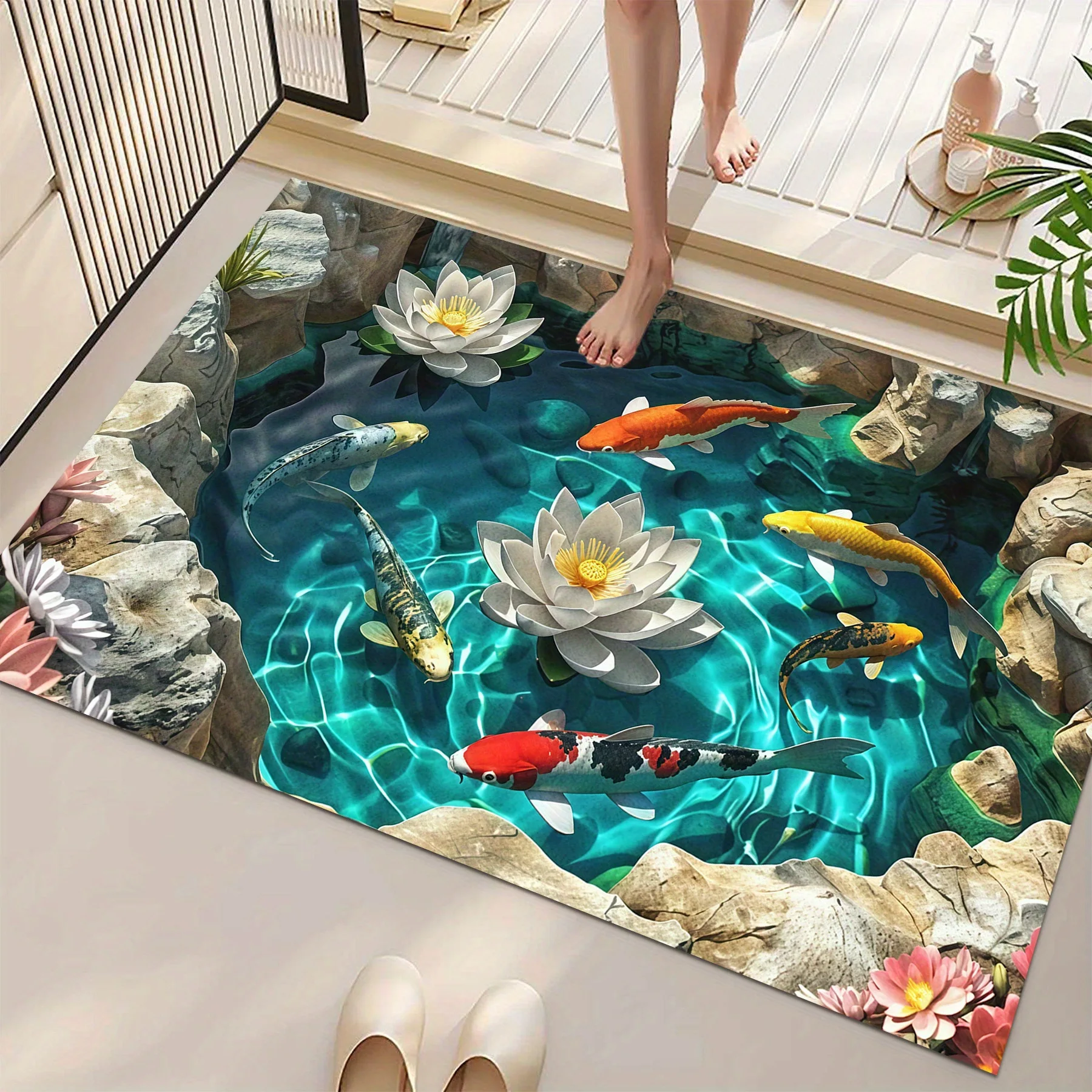 سجادة حمام بتصميم سمكة الكوي و - مراجعة Planted Aquarium Carpet Plant وسعره