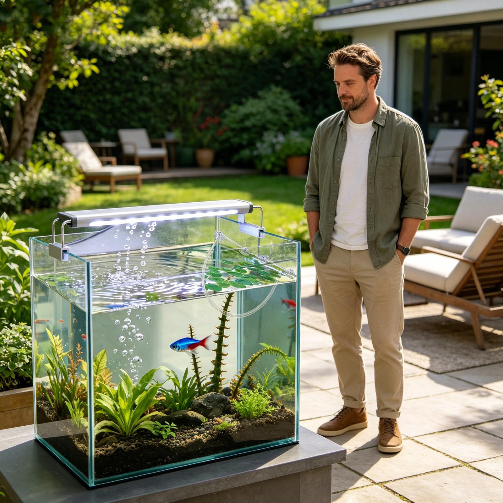 حاجز نباتات عائمة للأحواض السم - مراجعة Planted Aquarium For Betta وسعره