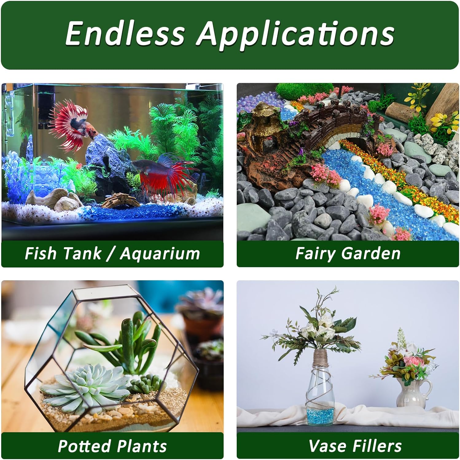 500 جرام حوض السمك الديكور حجر - مراجعة Aquarium Sand White وسعره